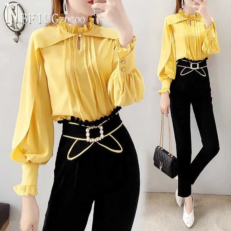 bright yellow blouse