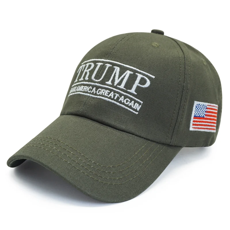 Новая мода Trump шляпа MAGA бейсболка камуфляж США бейсболка с флагом мужские Gorras вышивка письмо Камуфляж Армейская Кепка Трампа оптом - Цвет: army green 1