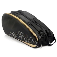 3 слоя Водонепроницаемый теннисная Сумка Профессиональный ракетки для занятий спортом сумка рюкзак для ракеток для бадминтона сумка Аксессуары Холдинг на возраст от 6 до 12 лет настольный теннис ракетки