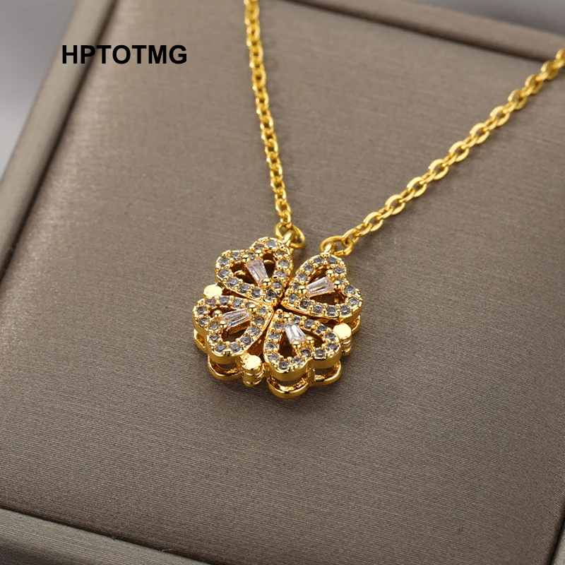 Vierblättriges Kleeblatt Halskette - Trend Schmuck Für Männer & Frauen