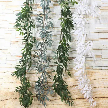 

165cm Artificial Flowers Rose Ivy Vine Wedding Decor Real Touch Silk Flower Garland String With Leaves for Home Hanging Decor