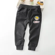 Детская одежда; сезон осень; трикотажные брюки с рисунком медведя для мальчиков; маленькие шерстяные спортивные брюки для детей