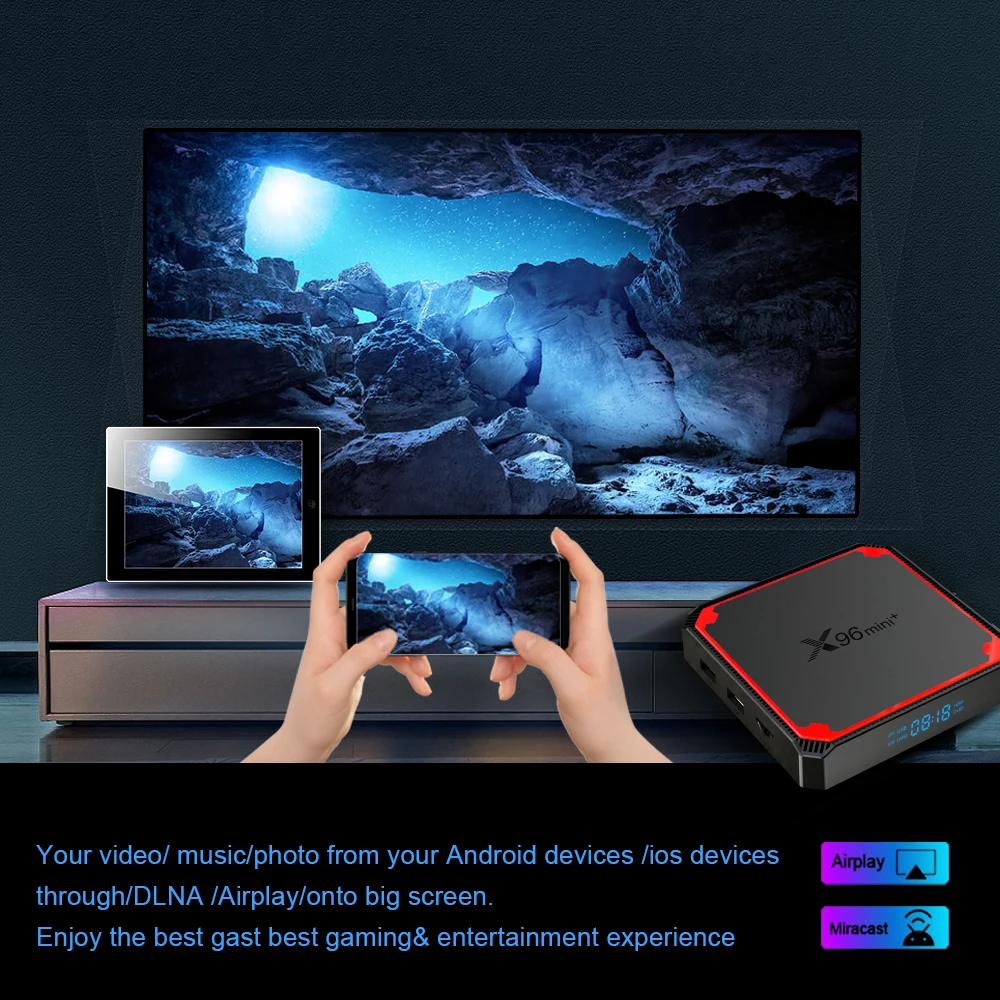 5PCS X96 MINI Plus smart Android TV Box Amlogic S905W4 android 9.0