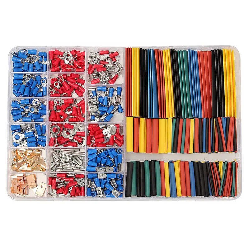 

HOT 350pcs Wire Crimp Terminals Connectors And 328pcs Assorted Heat Shrink Tube Sleeving Kit NDS66