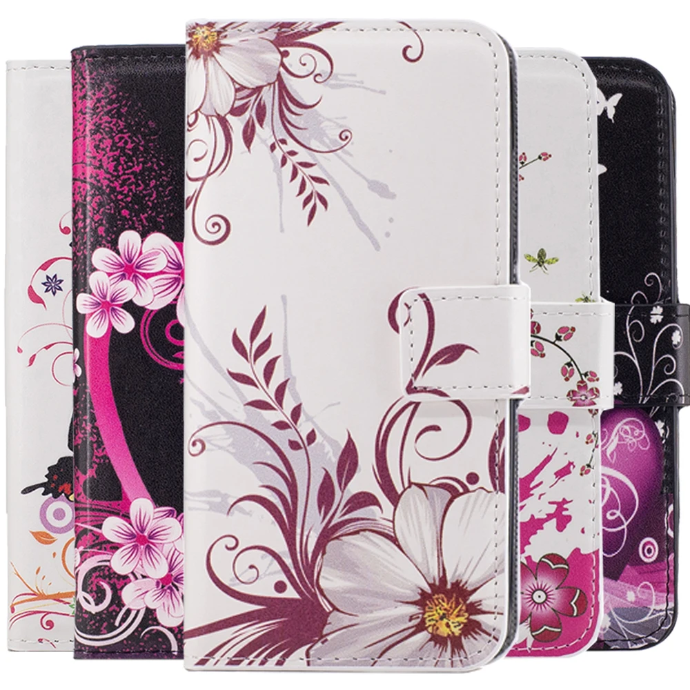 Flower Wallet Leather Case For iPhone XS X Phone Flip 8 7 6 6s Plus 5 5S SE Soft Silicon Cover Funda |