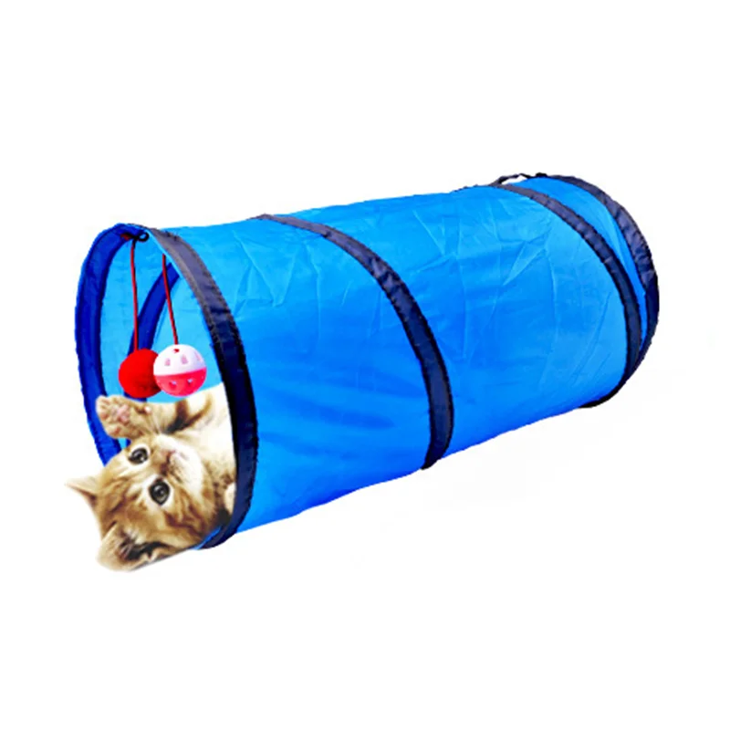 猫とペットのトンネルのおもちゃ 2つの穴 折り畳み式のボール 子猫 子犬 ウサギ 犬用 Aliexpress ホーム ガーデン