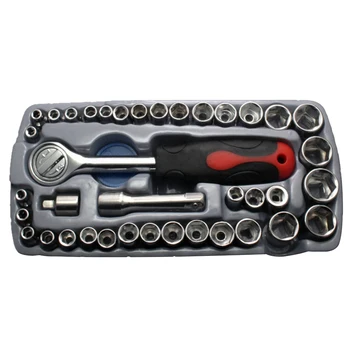 

Hot 40pcs Tire Repairing Car Tool Kit Manual Metal Socket Wrench Screwdriver Motorcycle Professional Durable Practical Maintenan