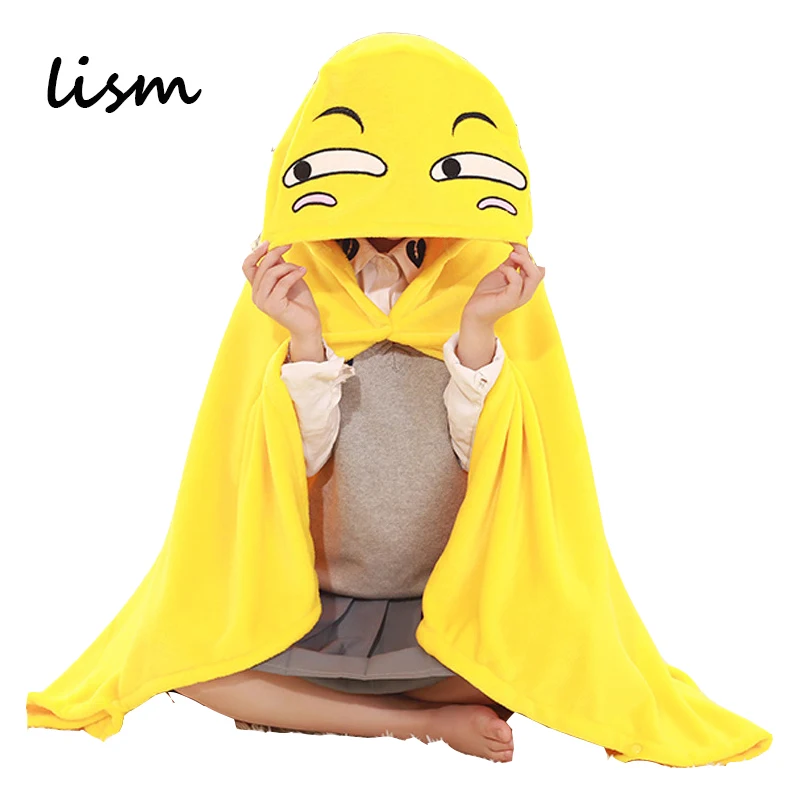 

LISM wearable air conditioning blanket funny expression cape lunch break blanket 2020 new arrival