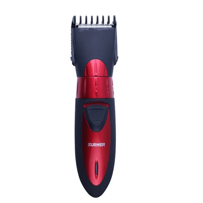 

SURKER Professional Electric Hair Clipper Rechargeable waterproof Red Trimmer Adjustable Haircut Machine For Men & Children HC-7