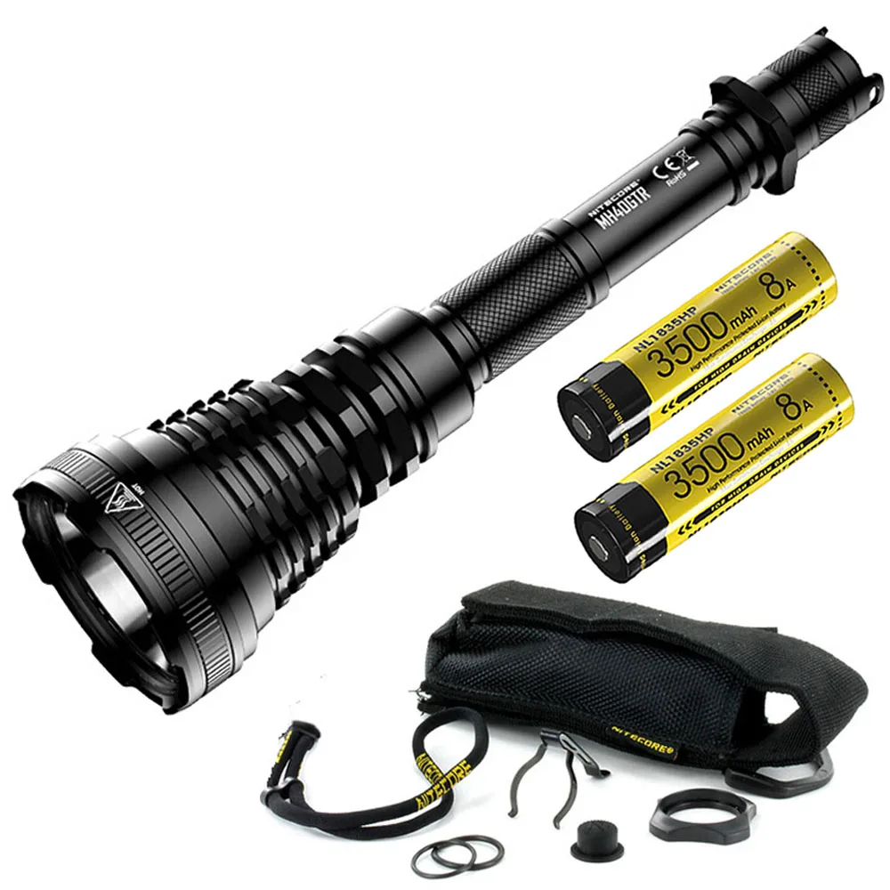 NITECORE MH40GTR DC зарядный светильник-вспышка CREE XP-L HI V3 max 1200 люмен луч бросок 1004 м тактический фонарь для охоты спортивный светильник - Испускаемый цвет: MH40GTR NL1835HP