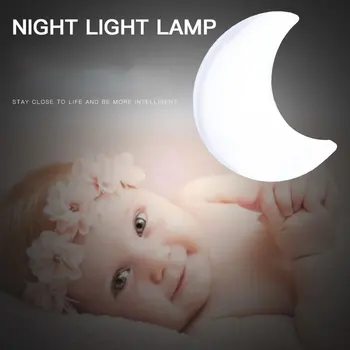 

BRELONG New LED Moonlight Night Light Control Sensor Light Energy Saving Bedside Light Smart Night Light US Plug