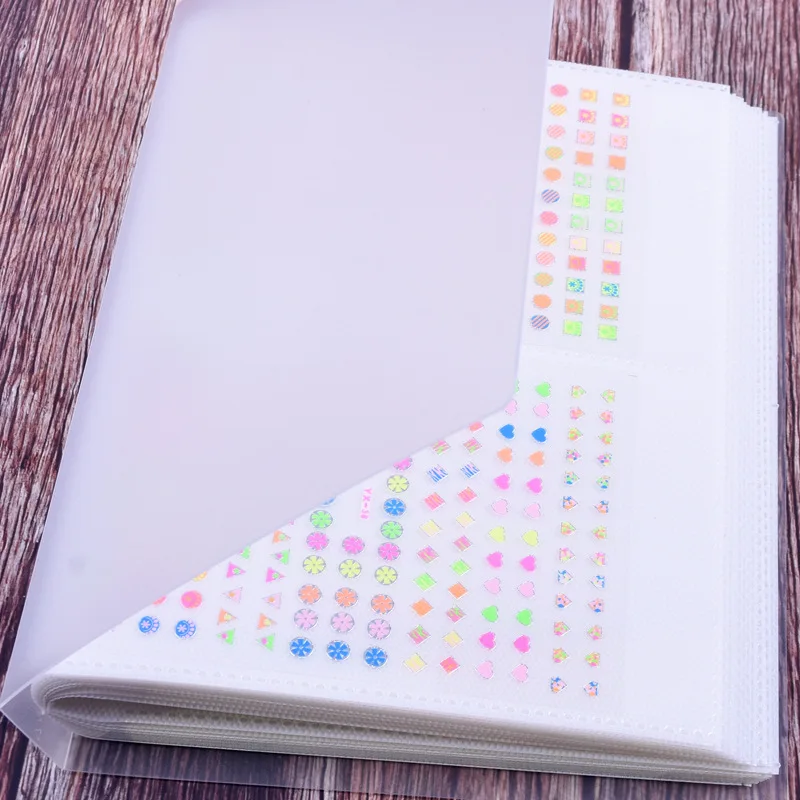 

80 slots Nail Sticker Storage Book Nail Water Decals Empty Storage Holder Easy Photo Album Manicure Nail Art Tools