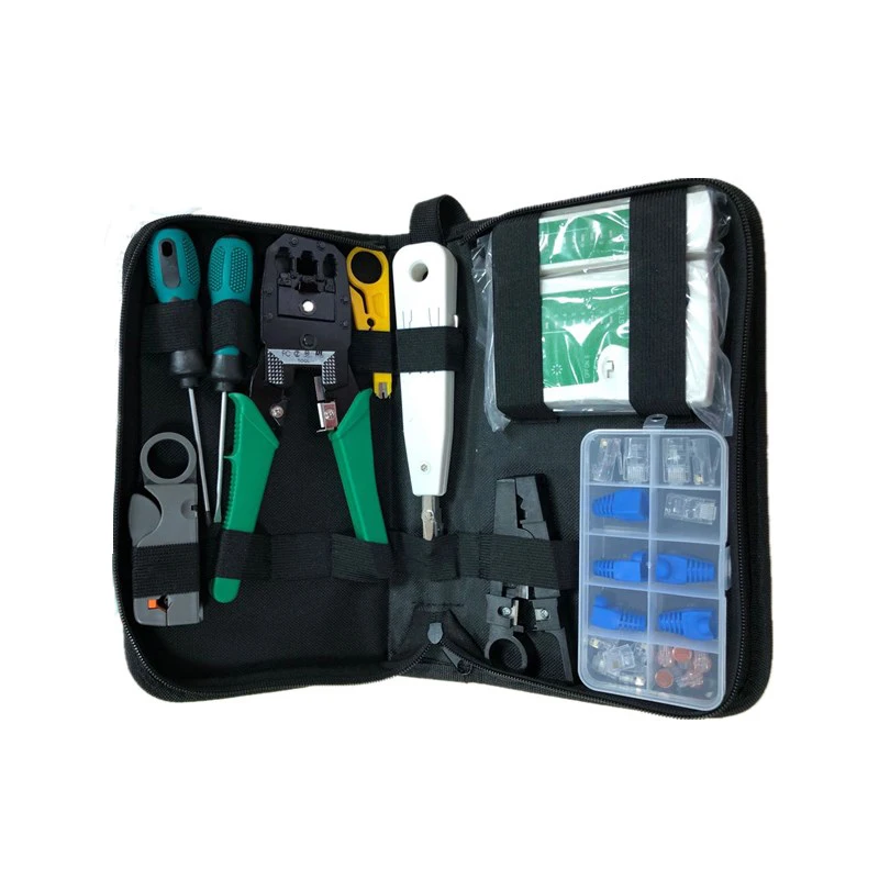 14Pcs RJ45 Cable Tester RJ45 RJ11 RJ12 Network Repair Tool Kit Cat5 Network LAN RJ45 Crimper Crimping Pliers Tool Drop Shipping