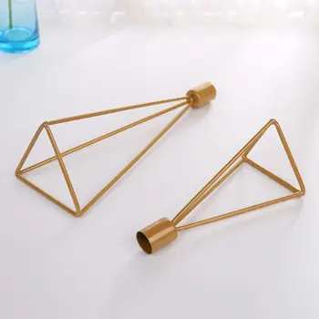

Triangle Geometric Candlestick Tealight Candle Holder Stand Wedding Party Decor
