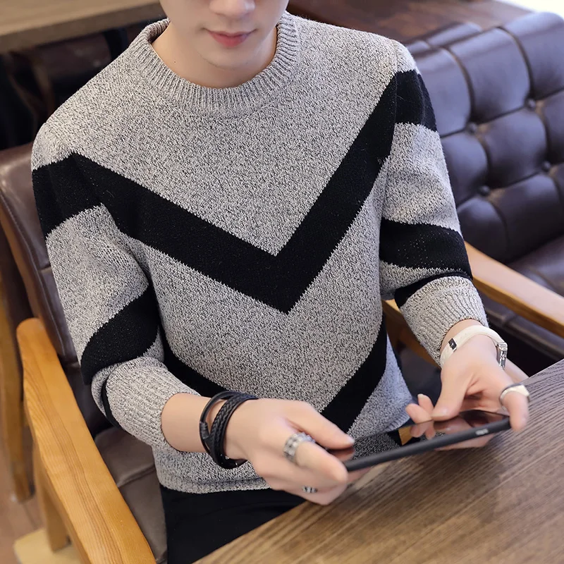 

YASUGUOJI New 2019 Men Casual Sweater Winter Men Knitted Sweater Pullover Men Knitwear Men O Neck Knitted Men Autumn Sweaters