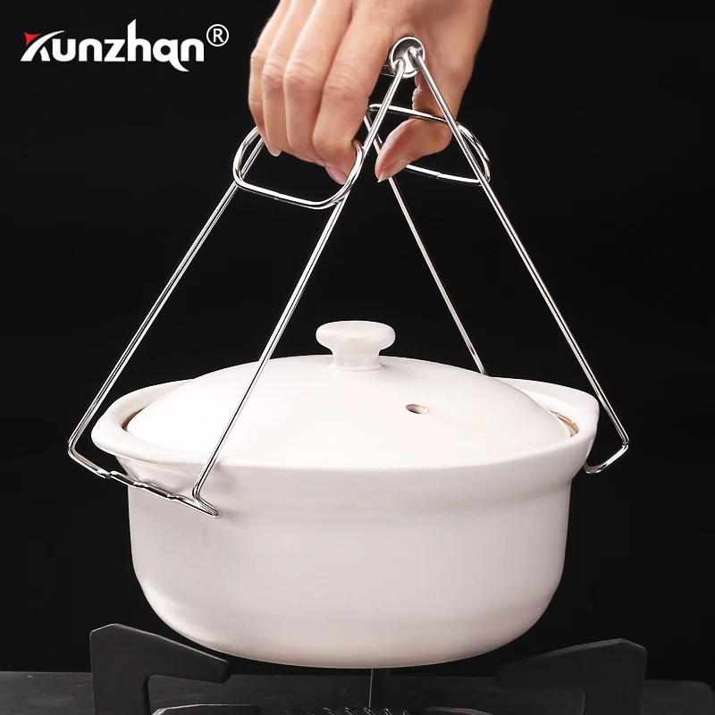 

Stainless Steel Anti-scalding Tray Picker Multi-function Pot Holder Grab Tray Kitchen Supplies