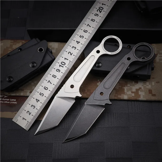 

New hunting straight knife tactical knife Fixed blade steel handle Survival Knife Camping Rescue Knife tools k sheath
