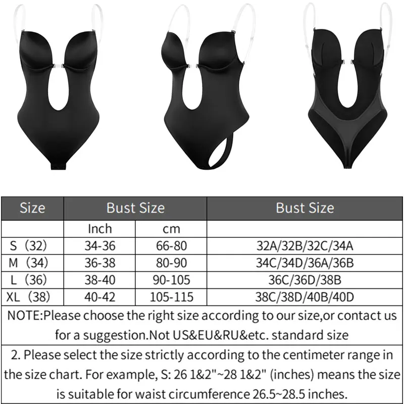Decote em v Shaper sem Costas Empurrar para Cima Bodysuit Shapewear Profundo Corpo Mergulho Tanga Shapers Cintura Trainer Mulher Cinta Clara Acolchoado Espartilho u 2 Pijamas e Moda Íntima
