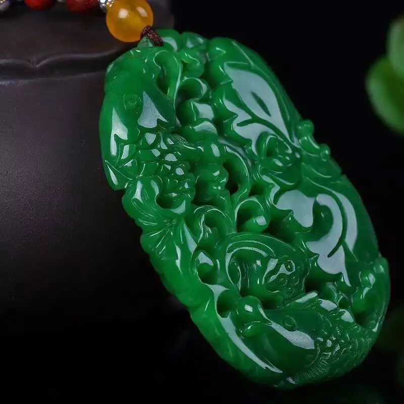 Подвеска jade Jasper с натуральным искусственным нефритом кулон ручной работы Lucky Jade