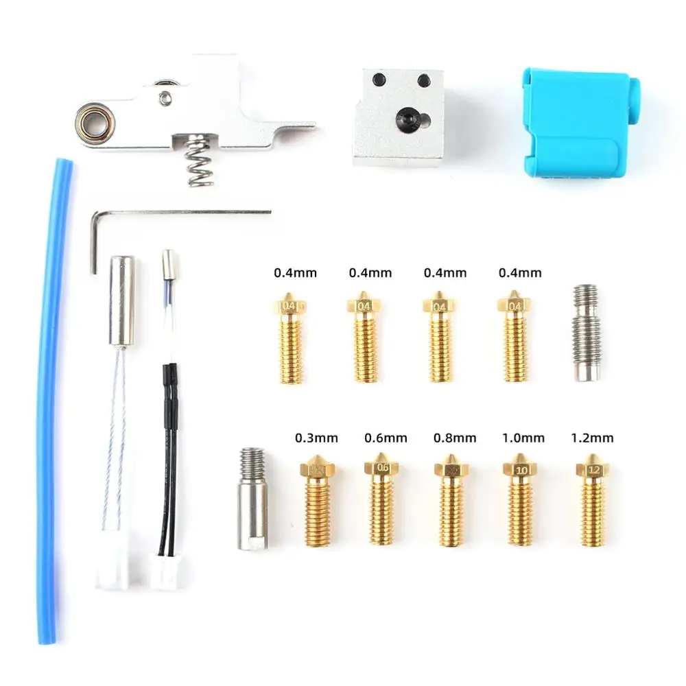 

Printer Kit Parts Accessories Compatible for Artillery 3D Printer Sidewinder X1 Nozzle Silicone Sleeve Throat Handle Thermistor