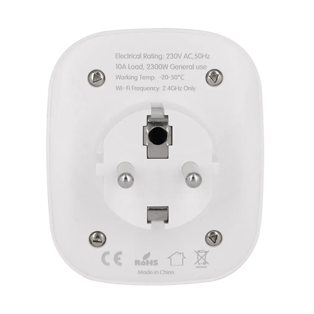 10A Wifi Smart Plug EU Plug умный пульт дистанционного управления Переключатель синхронизации работает для Amazon Alexa/Google Assistant