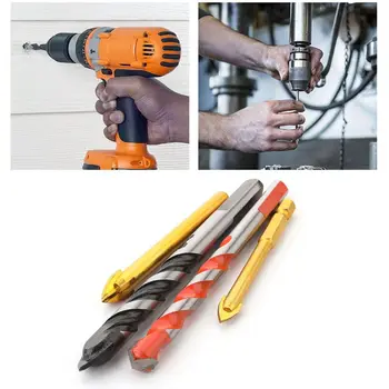 

5/10pcs 6/8/10/12mm Triangle Spiral Tile Drill Bits Electric Tool Concrete Glass Gold