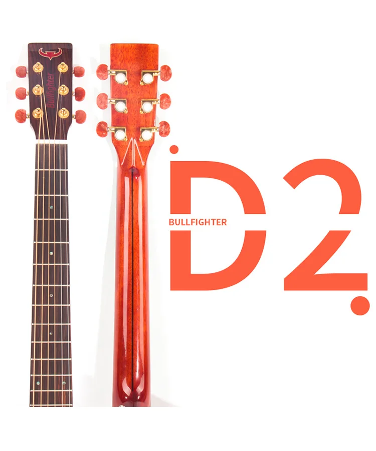 Bullfighter D2D все красное дерево 41in Cutaway доступный OEM Акустическая гитара Твердый Топ