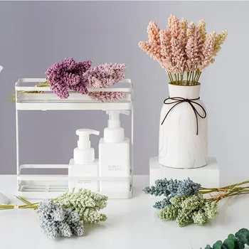 

6pcs/Bouquet Artificial Flowers Dry Flower Spike Wedding Photography Fake Flower Garden Home Decoration Accessories LC