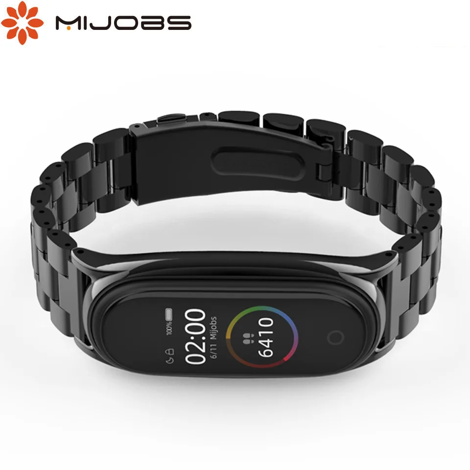Браслет mi jobs для mi band 4, ремешок для Xiaomi mi Band 4, умный Браслет mi band 4 Correa Plus, металлический браслет из нержавеющей стали