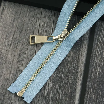 lightbluegold 2 шт. 3#40 см 70 см Lightgold Open-end металлическая молния для шитья куртки юбка молния Cremalleras молния DIY аксессуары для одежды - Цвет: lightbluegold