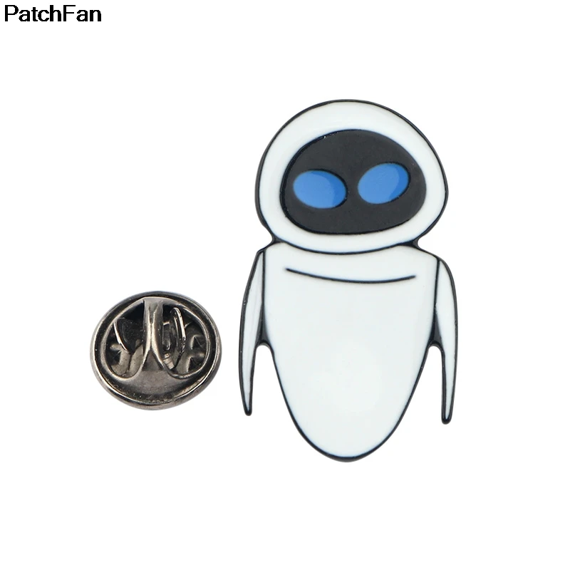 Patchfan эмаль на булавке робот Еву из цинкового insignia para рюкзак Одежда металлическая медаль за мешок рубашку значки Броши украсить A2457