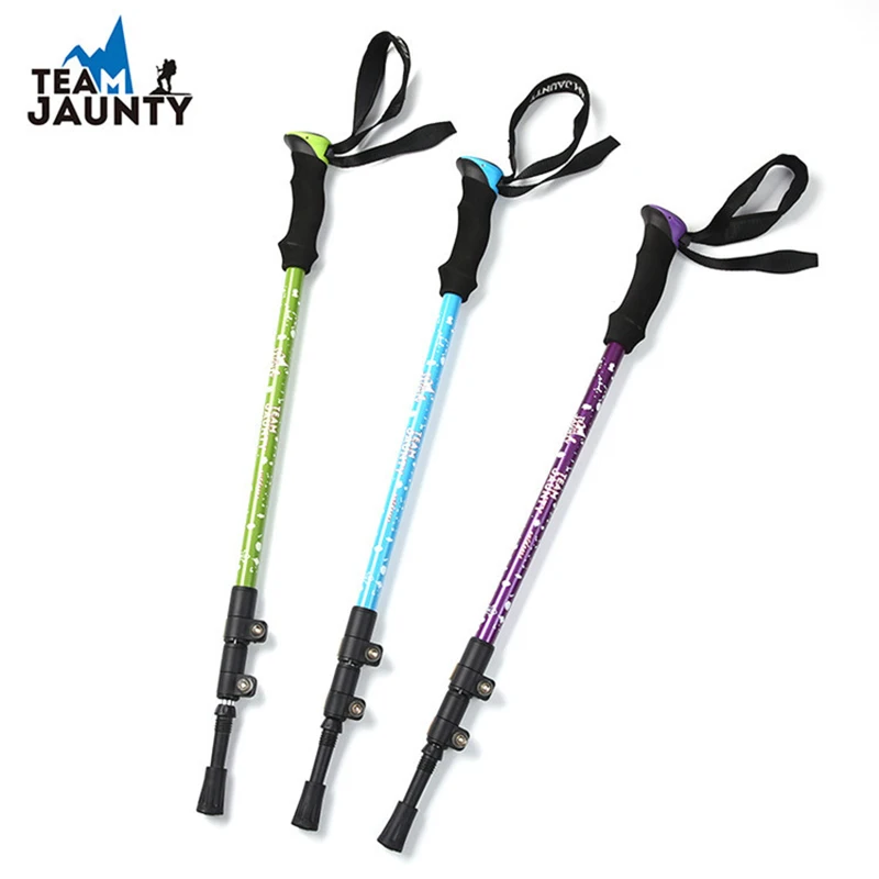 

Trekking Poles Outdoor Anti Shock Adjustable Camping Skiing EVA Rod Grips Ultra Light Hiking Stick Trekking Pole Top Protectors