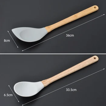 

6Pcs/set Silicone Cream Scrapers Heat-resistant Non-stick Brush Stir Batter Cake Blender Cooking Tools