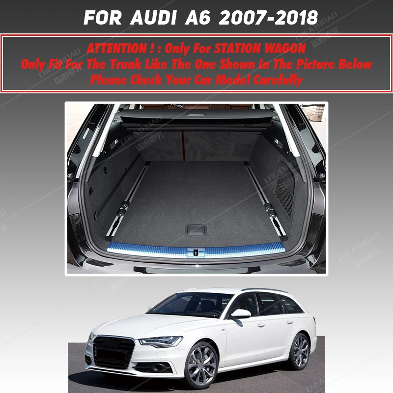 Kofferraum matte für Audi A6 Station wagon 2007 2008 2009 2010 2011 2012  2013 -2018 cargo-liner teppich innen zubehör abdeckung