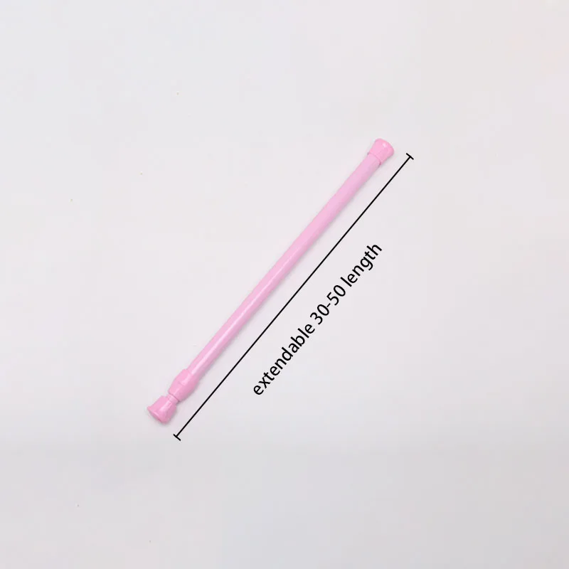 30-50 Pink Прочный стержень для занавески для душа для 1 шт., Выдвижная телескопическая штанга, высокое качество, штанга для занавесок, пружинное натяжение для ванны - Цвет: 30-50 Pink