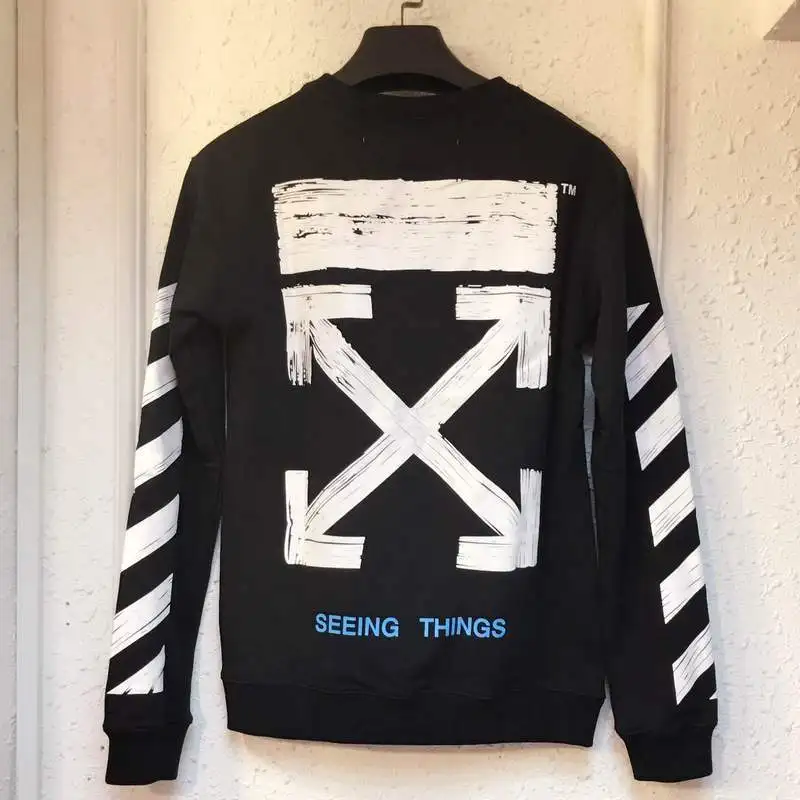 OFF-WHITE Высокая версия стрела религиозный Классический круглый вырез тонкий раздел хлопок Толстовка