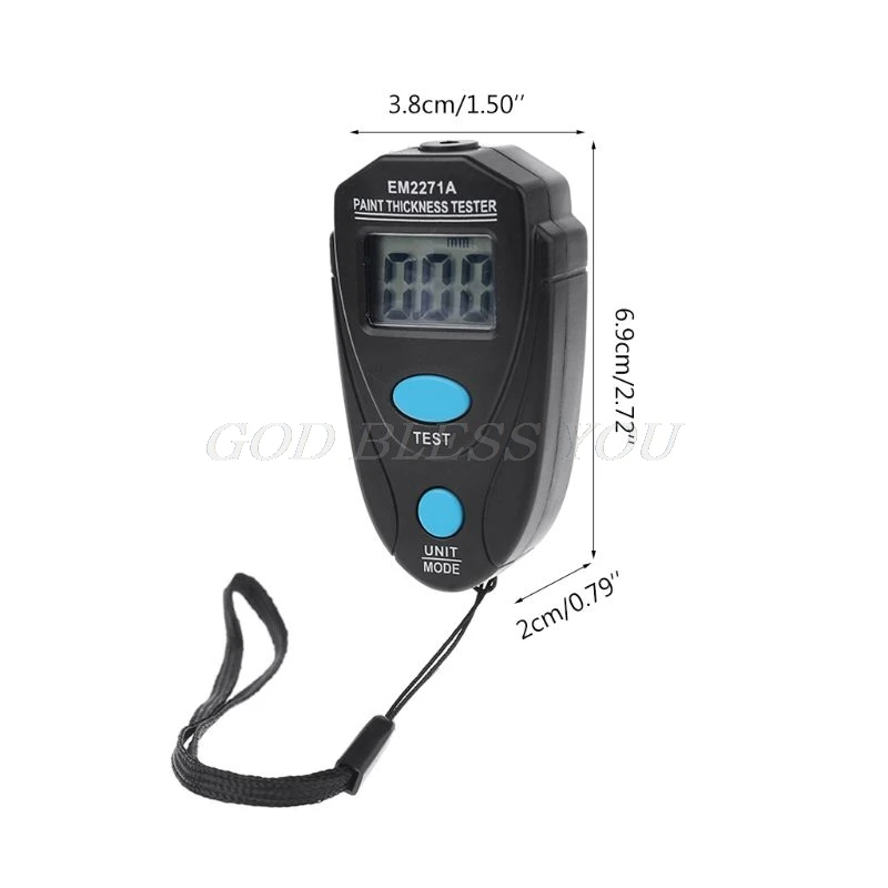 EM2271A EM2271 Mini lcd цифровой автомобильный толщиномер тестер краски автомобиля дисплей толщина покрытия датчик влажности инструмент