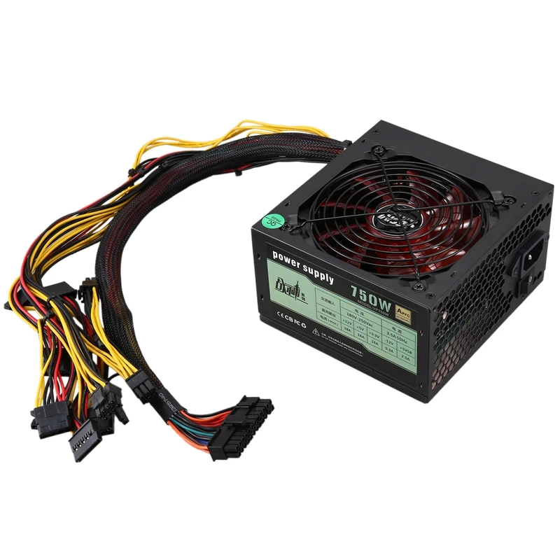 550 Вт тихий с вентилятором ATX 12V 4/8 Pin PC блок питания модульный SLI освещенный