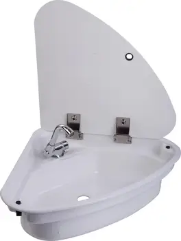 

Boat Caravan Camper Triangular White Acrylic Sink With Lid 480*480*145mm GR-Y007