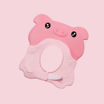 

Adjustable Baby Cartoon Shower Bathing Cap Infant Water Resistant Wash Hair Visor Shield Silicone Shampoo Hat Kids Visor Caps