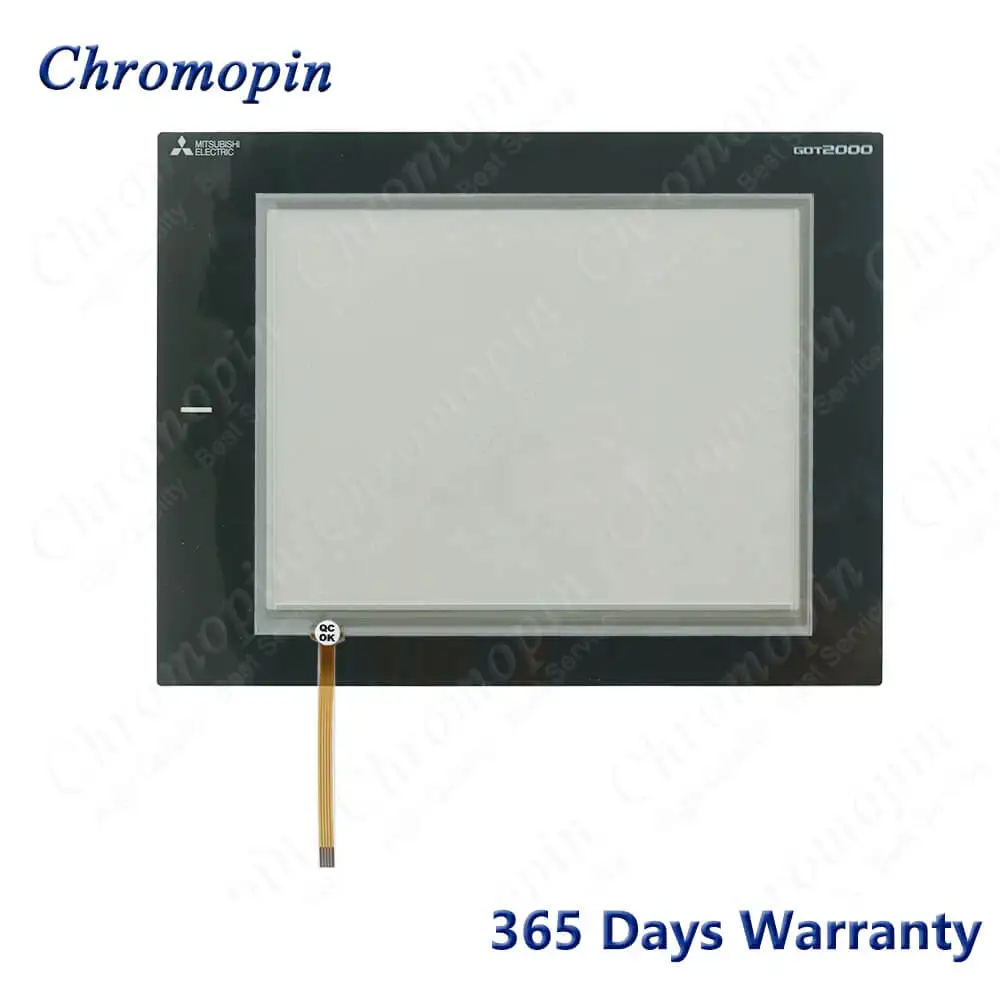 Painel de Vidro da Tela de Toque Digitador para Mitsubishi Gt2308-vtba Gt2308-vtbd Painel de Tela Sensível ao Toque com Frente Sobreposição Película Protetora