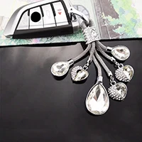 Мягкий чехол из ТПУ, чехол для ключей автомобиля, искусственный кристалл, подвеска, брелок для Chevrolet Cruze AVEO, металлическая защелка, плетеная кожаная веревка - Название цвета: j