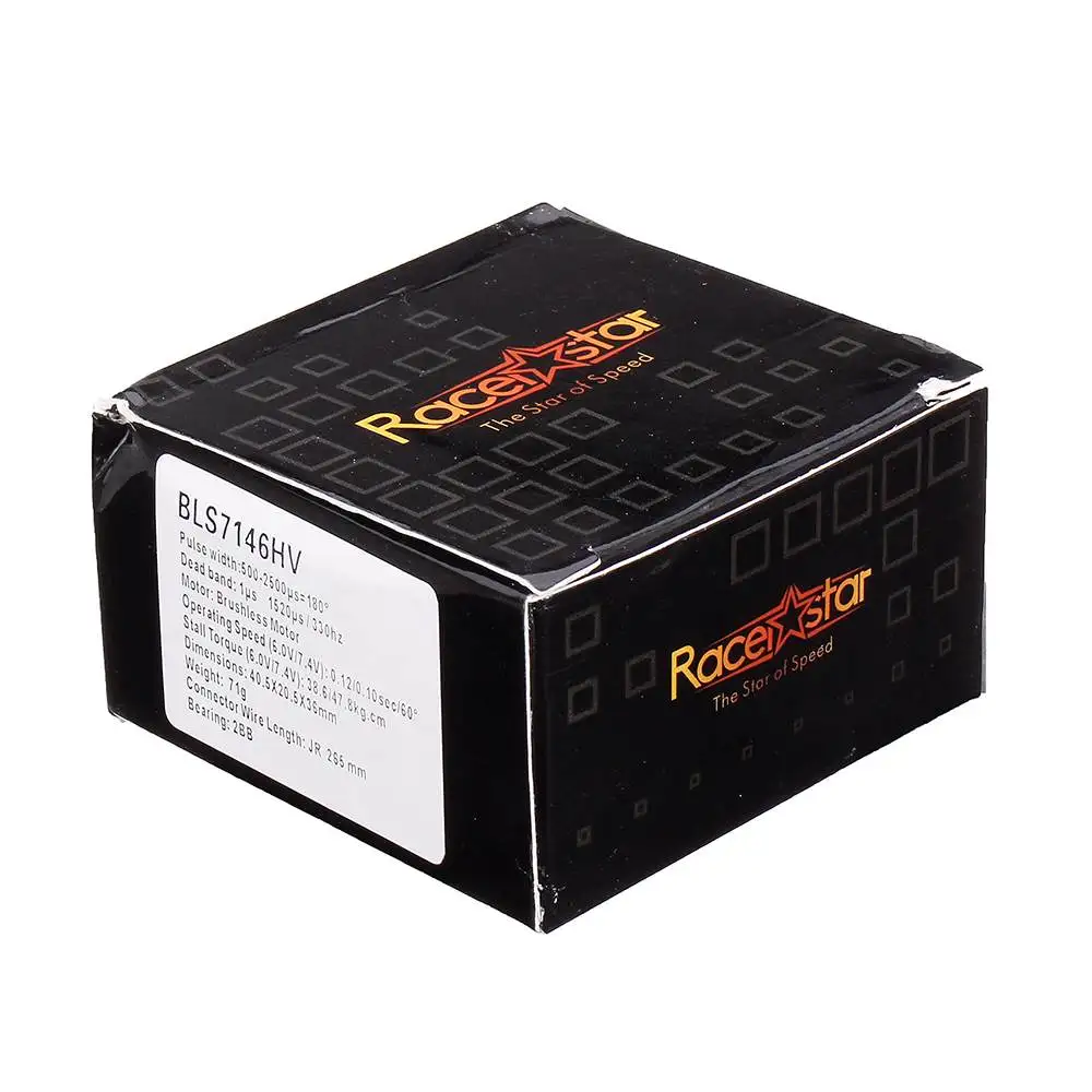 Racerstar BL7146HV 180 ° 46 кг 6,0 V-7,4 V 2BB бесщеточный металлический зубчатый цифровой сервопривод для радиоуправляемого самолета автомобиля робота запасные части Аксессуары