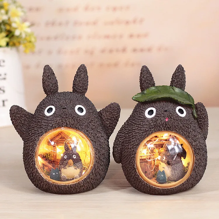 Лампа Totoro из смолы светодиодный ночсветильник ландшафсветильник прикроватная