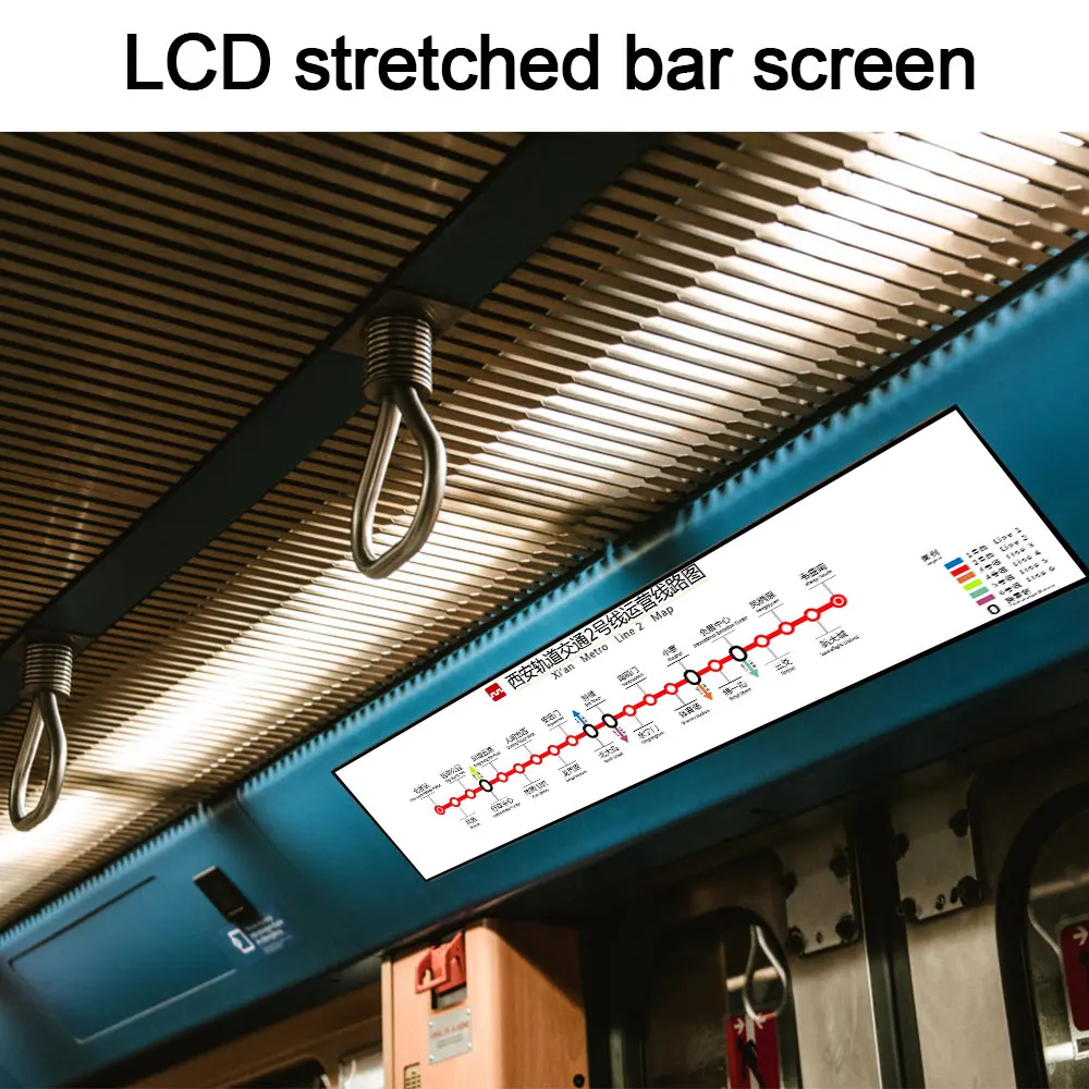 60 ''дюймовый ультра широкий Wi-Fi монитор экран растягивается бар Тип ЖК-дисплей для рекламы для кафе супермаркет полка