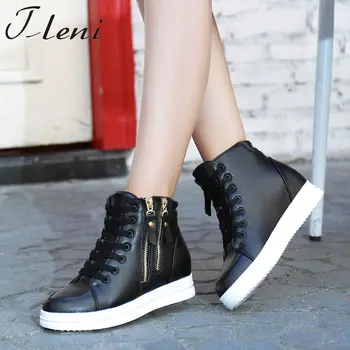 

Tleni Women Sneakers Height Increasing Krasovki Women Sport Shoes Woman Boots Zapatillas Deportivas Mujer Running White ZX-37