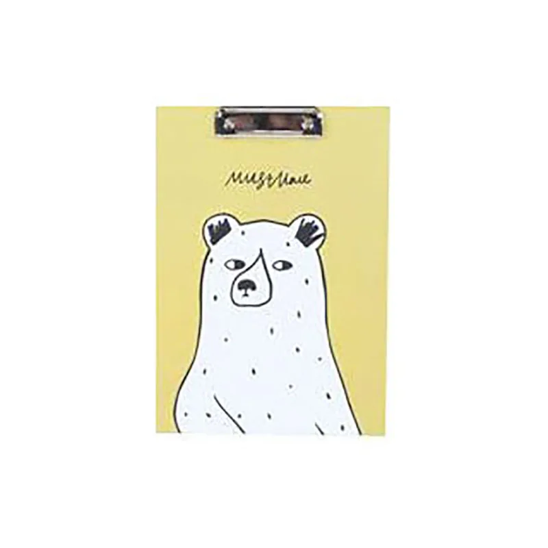 Милый Кот медведь А4 планшет для бумаг Kawaii папка клип доска блокнот для письма для детей подарок корейский канцелярские принадлежности офисные школьные принадлежности - Цвет: 1