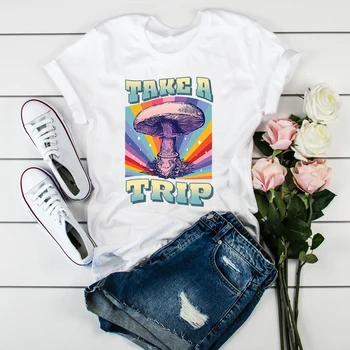 

Women Take A Trip Vacay Travel Fashion Print Clothes Ladies Womens T-Shirt Graphic Tops Clothes Female Tumblr T Shirt T-shirts