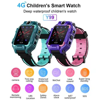 

Children 4G Phone Watch Smart GPS Positioning Wrist Watch Sports Fitness Tracker Kids Gifts Touch Screen SOS Call