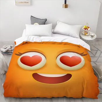 

3D Print Custom Duvet Cover 200*200,Comforter/Quilt/Blanket case Queen/King/double/single Bedding 220x240,Heart smile